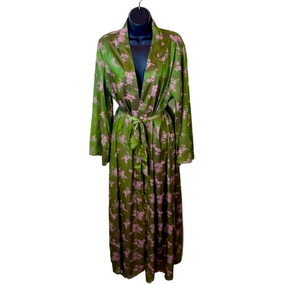 Nasty Gal | Intimates & Sleepwear | Nasty Gal Premium Satin Floral Jacquard Reversible Maxi Robe 